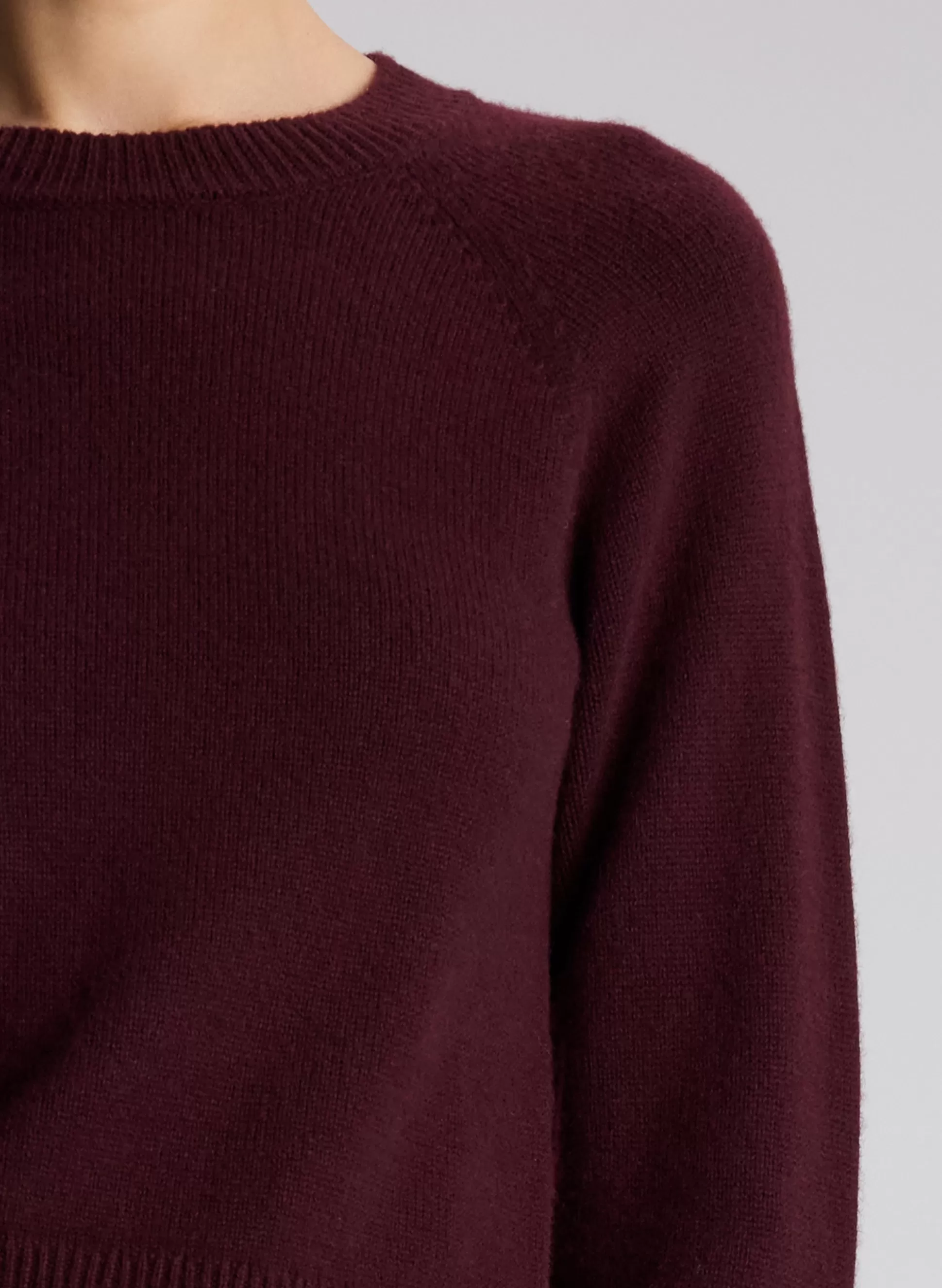 Tops | Sweaters>A.L.C. Ashtyn Cashmere Crew Neck Sweater Burgundy