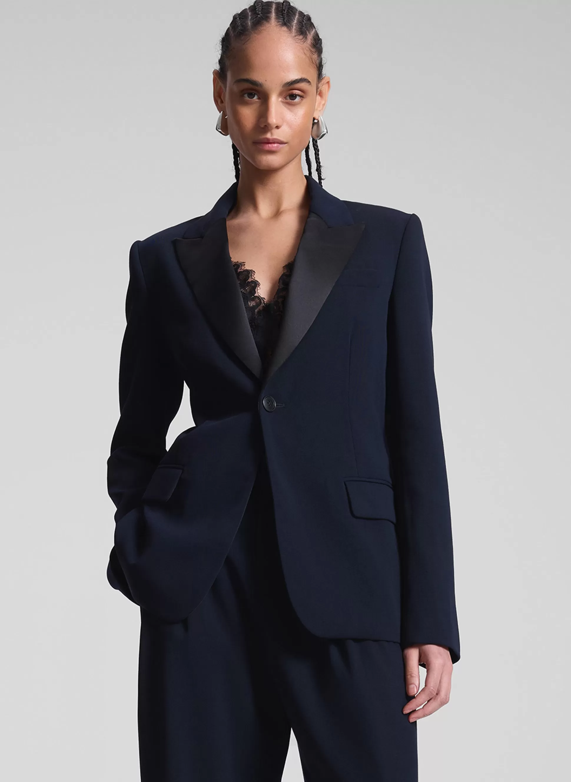 Suits | Jackets & Coats>A.L.C. Brandon Tailored Tux Jacket Evening Blue/Black