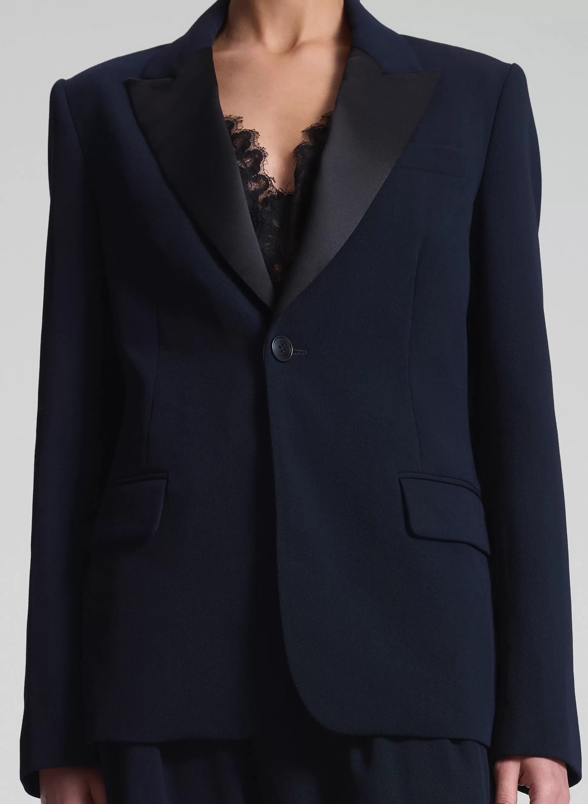 Suits | Jackets & Coats>A.L.C. Brandon Tailored Tux Jacket Evening Blue/Black