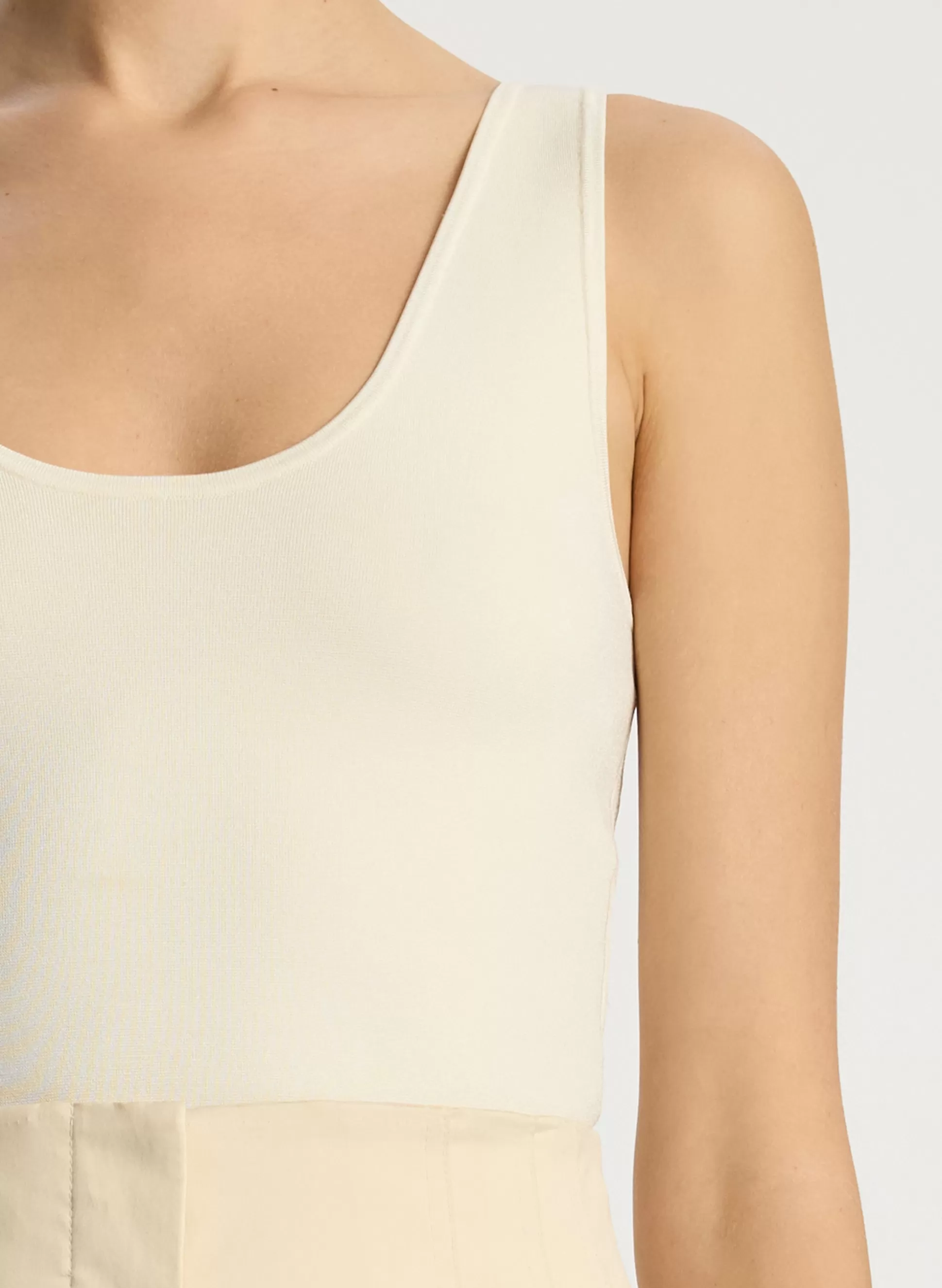 Tops | Tees & Tanks>A.L.C. Cleo Compact Knit Top Bone