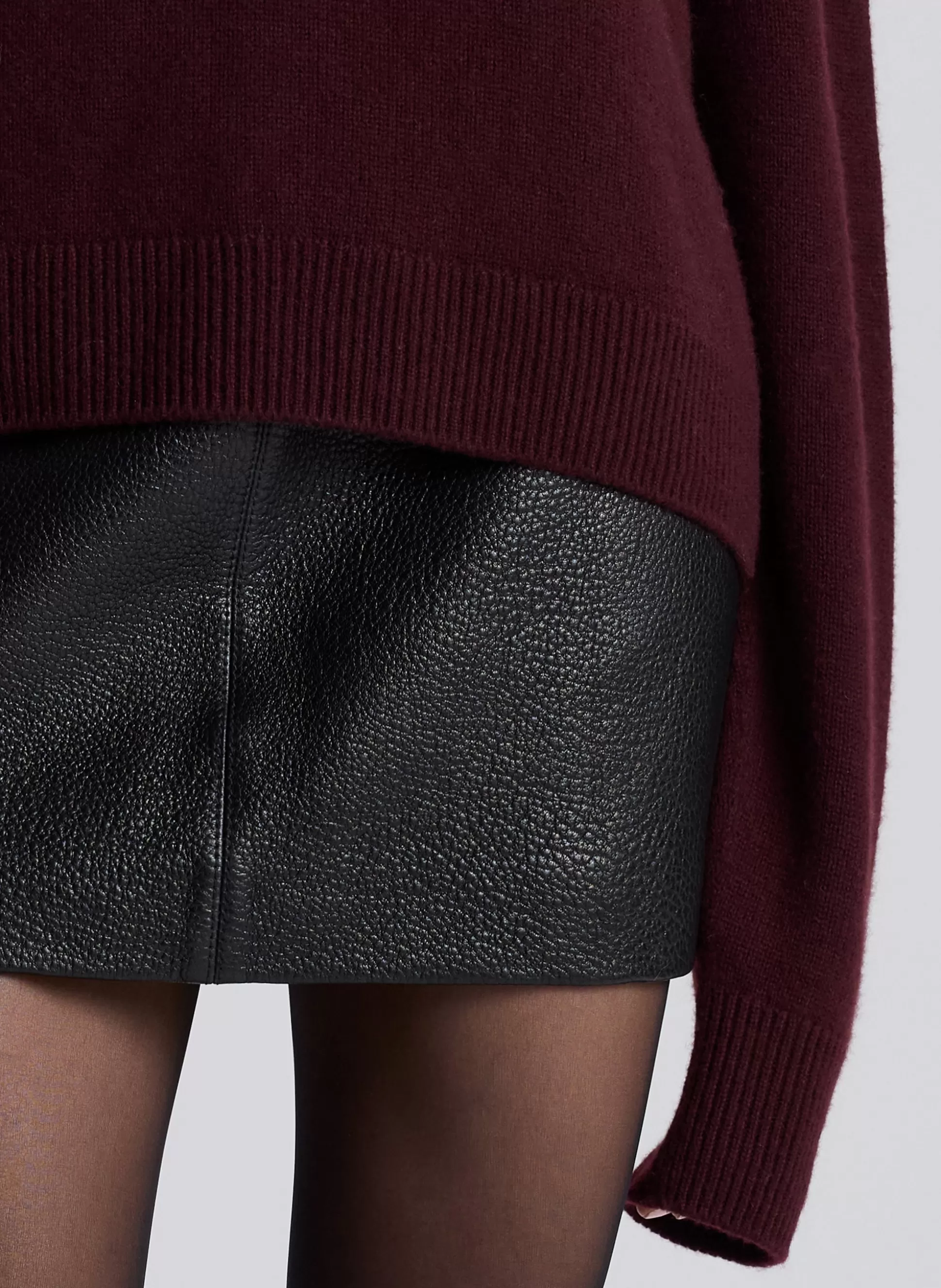 Bottoms | Skirts>A.L.C. Cowan Leather Mini Skirt Black