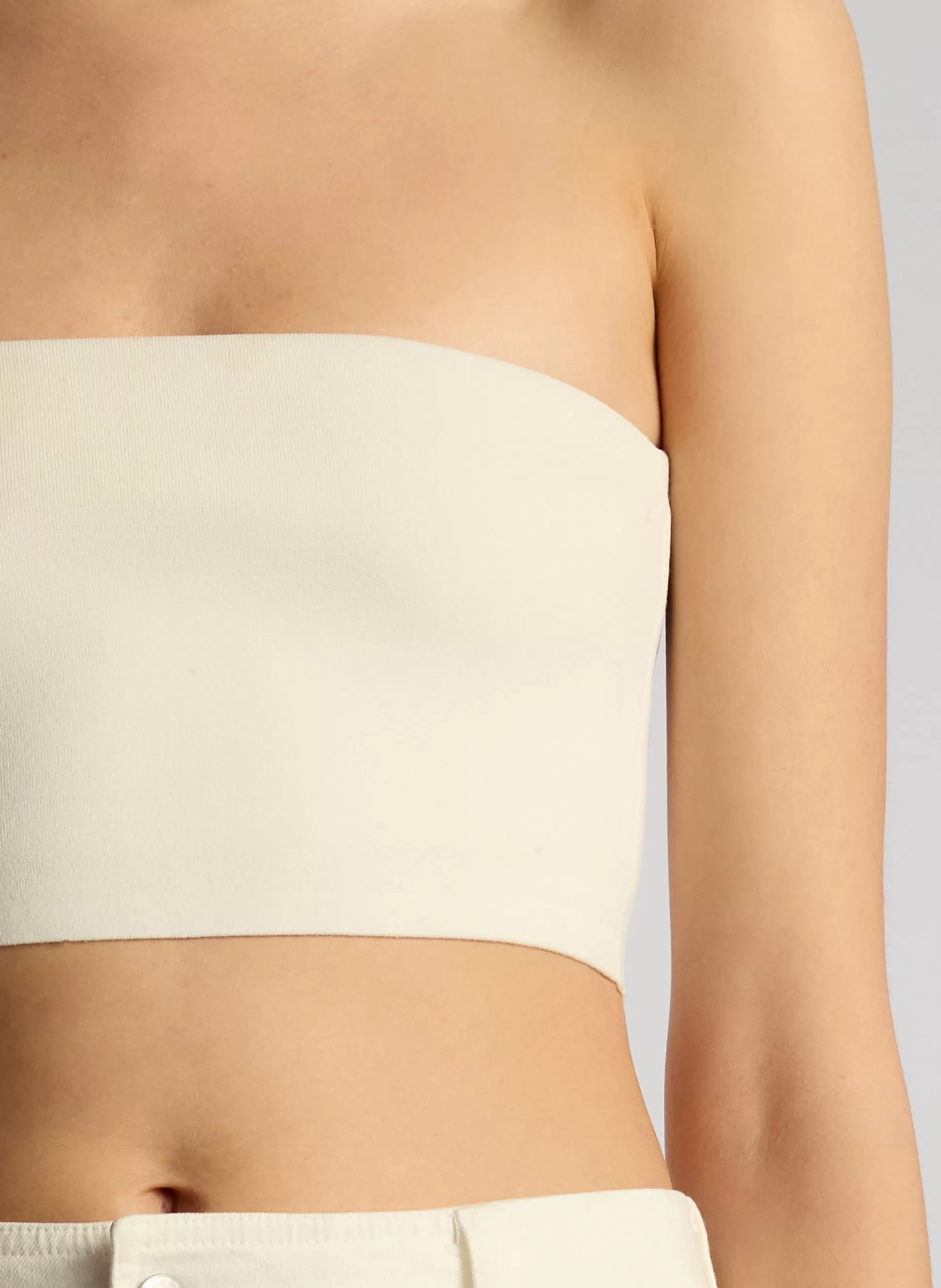 Tops | Knitwear>A.L.C. Dean Compact Knit Bra Off White