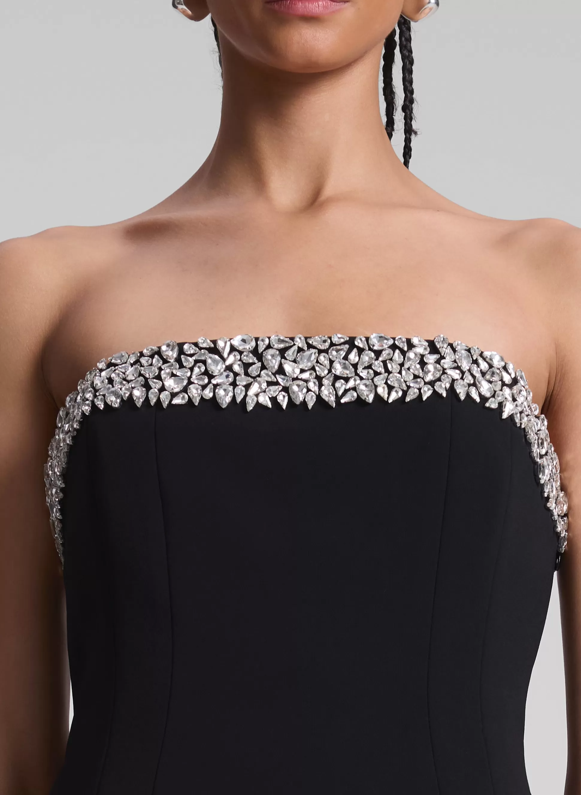 Dresses>A.L.C. Elsie Strapless Embellished Mini Dress Black/Crystal