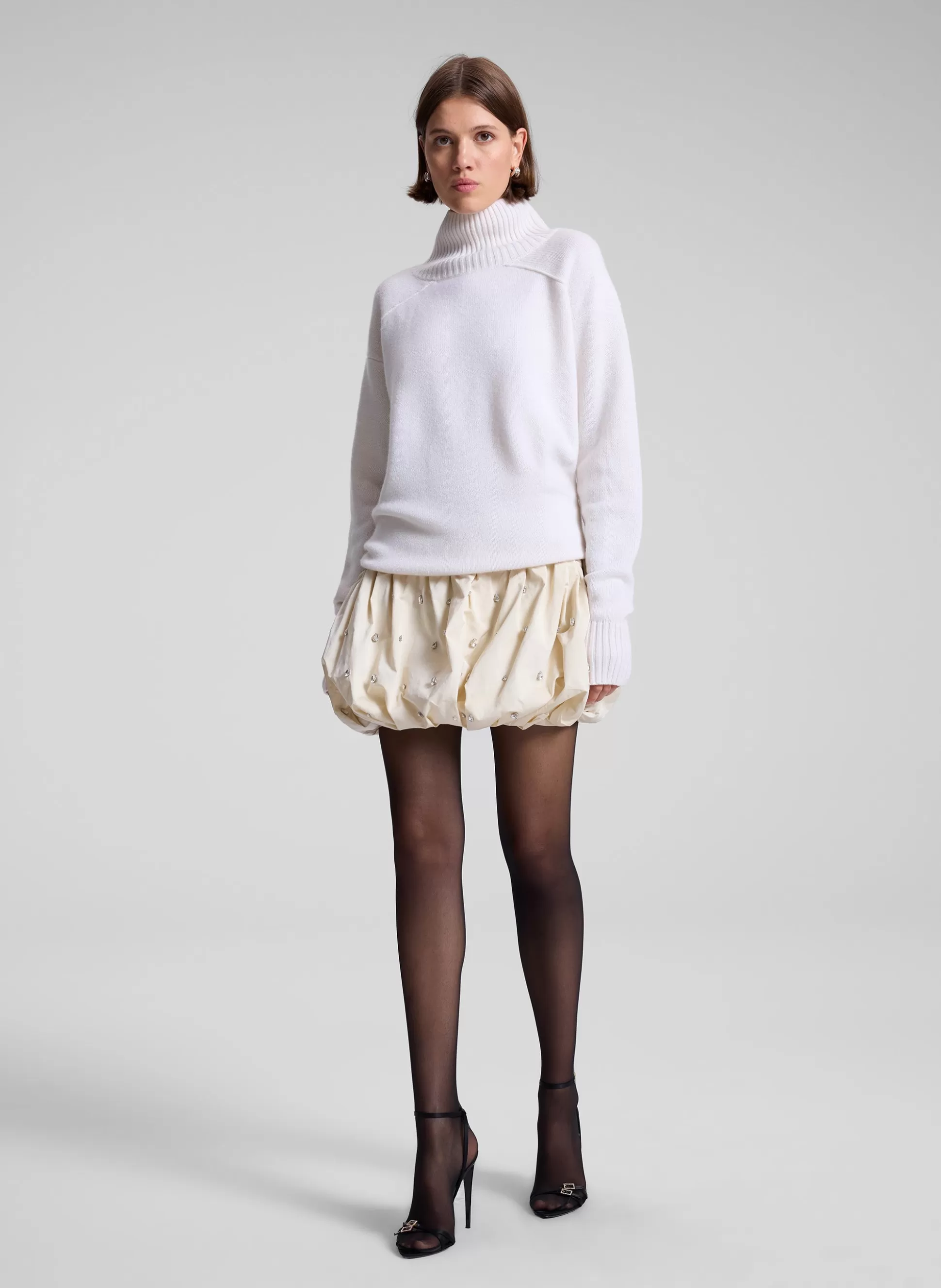 Skirts | Bottoms>A.L.C. Holly Embellished Convertible Skirt Cream