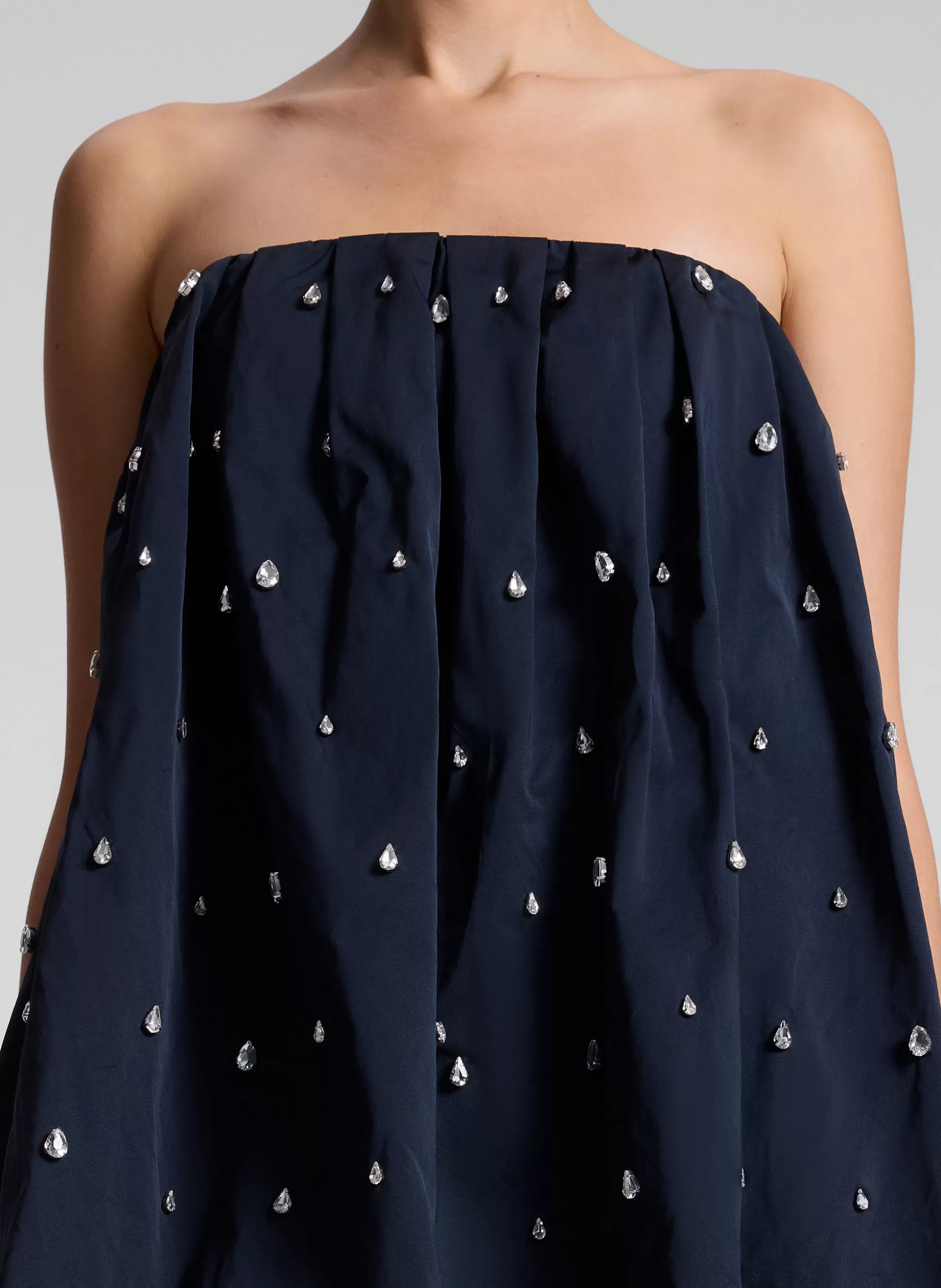 Dresses>A.L.C. Holly Strapless Embellished Mini Dress Navy