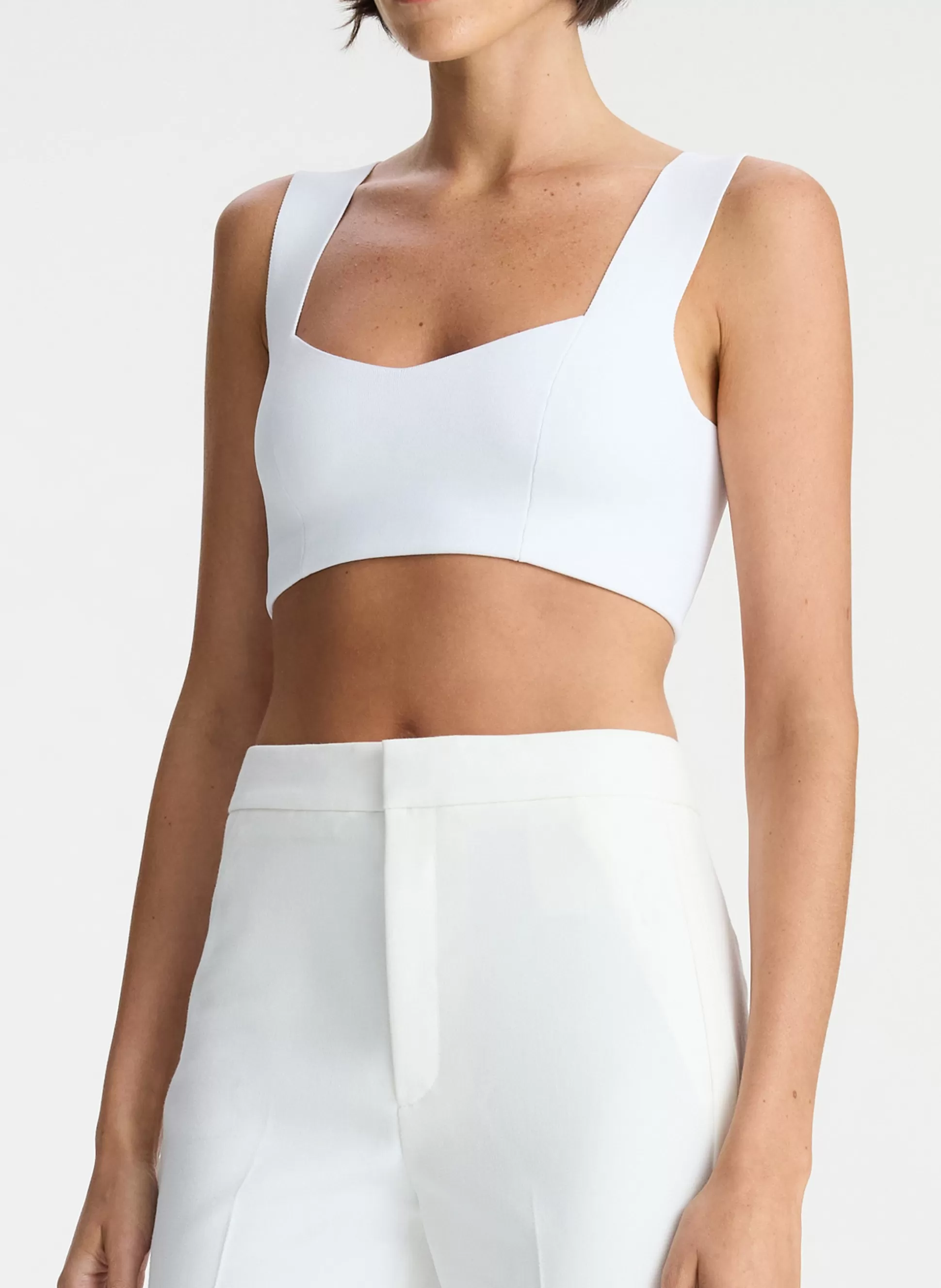 Tops | Tees & Tanks>A.L.C. Jordana Compact Knit Bra White