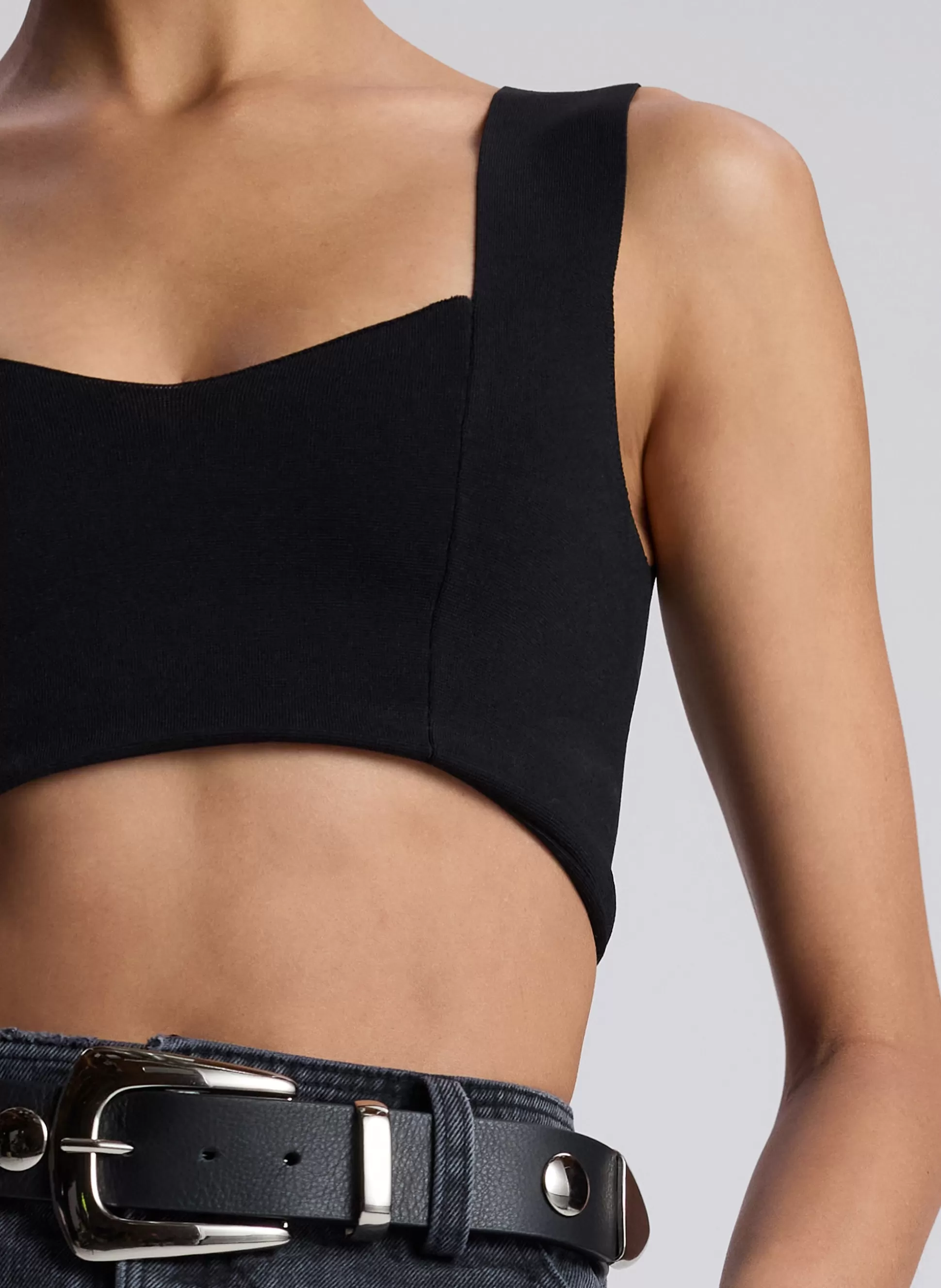 Tops | Tees & Tanks>A.L.C. Jordana Compact Knit Bra Black