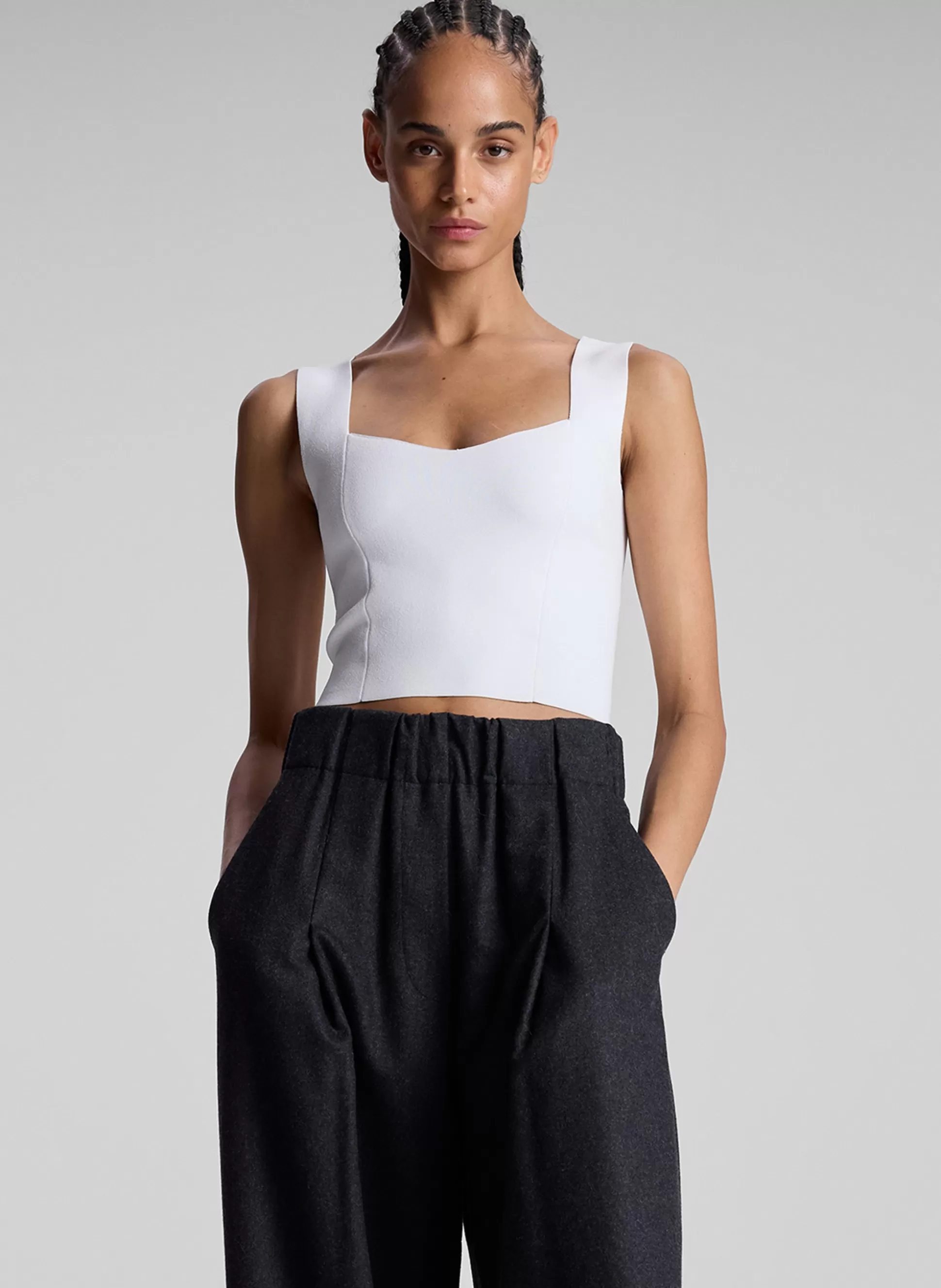 Tops | Tees & Tanks>A.L.C. Jordana Compact Knit Top White