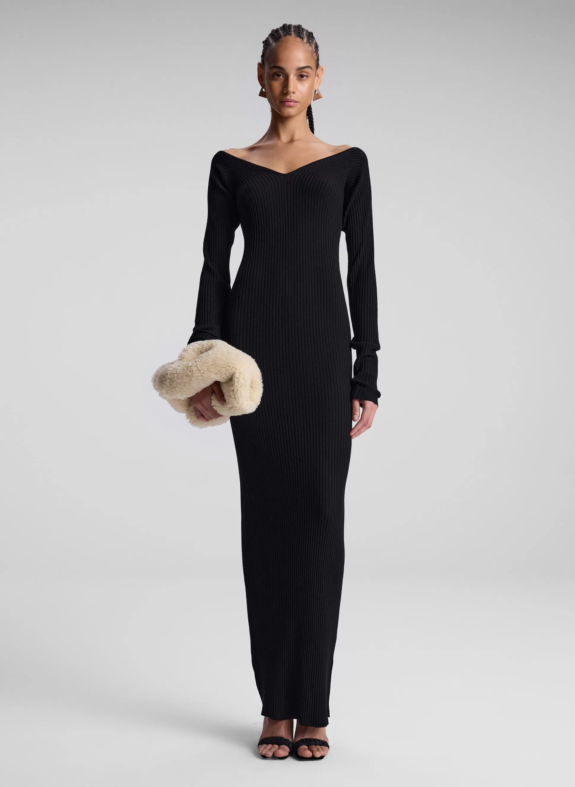 Dresses | Sweaters>A.L.C. Keaton Ribbed Merino Maxi Dress Black