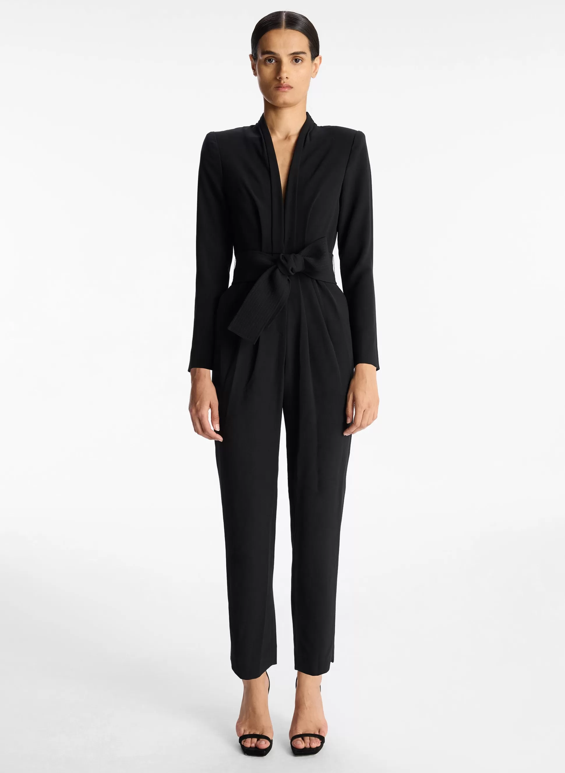 Bottoms | Jumpsuits>A.L.C. Kieran Crepe Jumpsuit Black