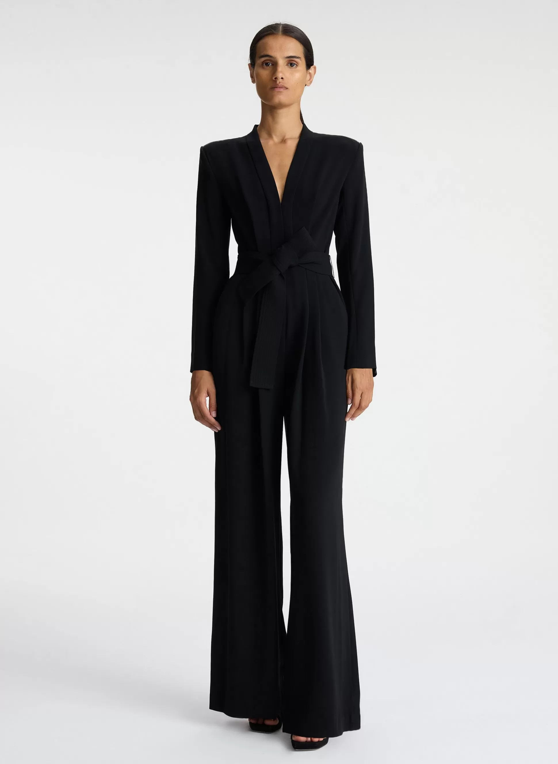 Bottoms | Jumpsuits>A.L.C. Kieran II Wide-Leg Jumpsuit Black