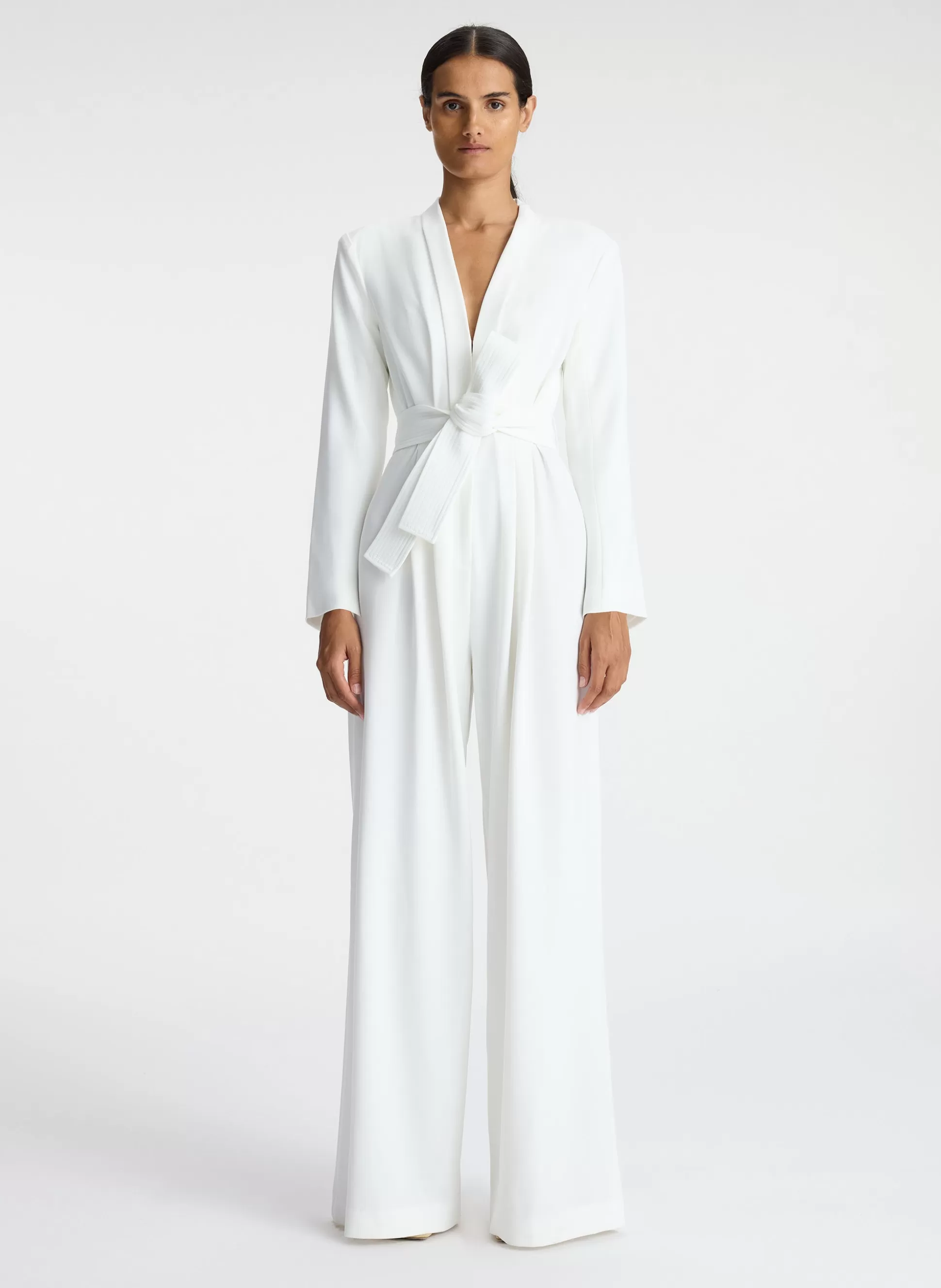 Bottoms | Jumpsuits>A.L.C. Kieran II Wide-Leg Jumpsuit White