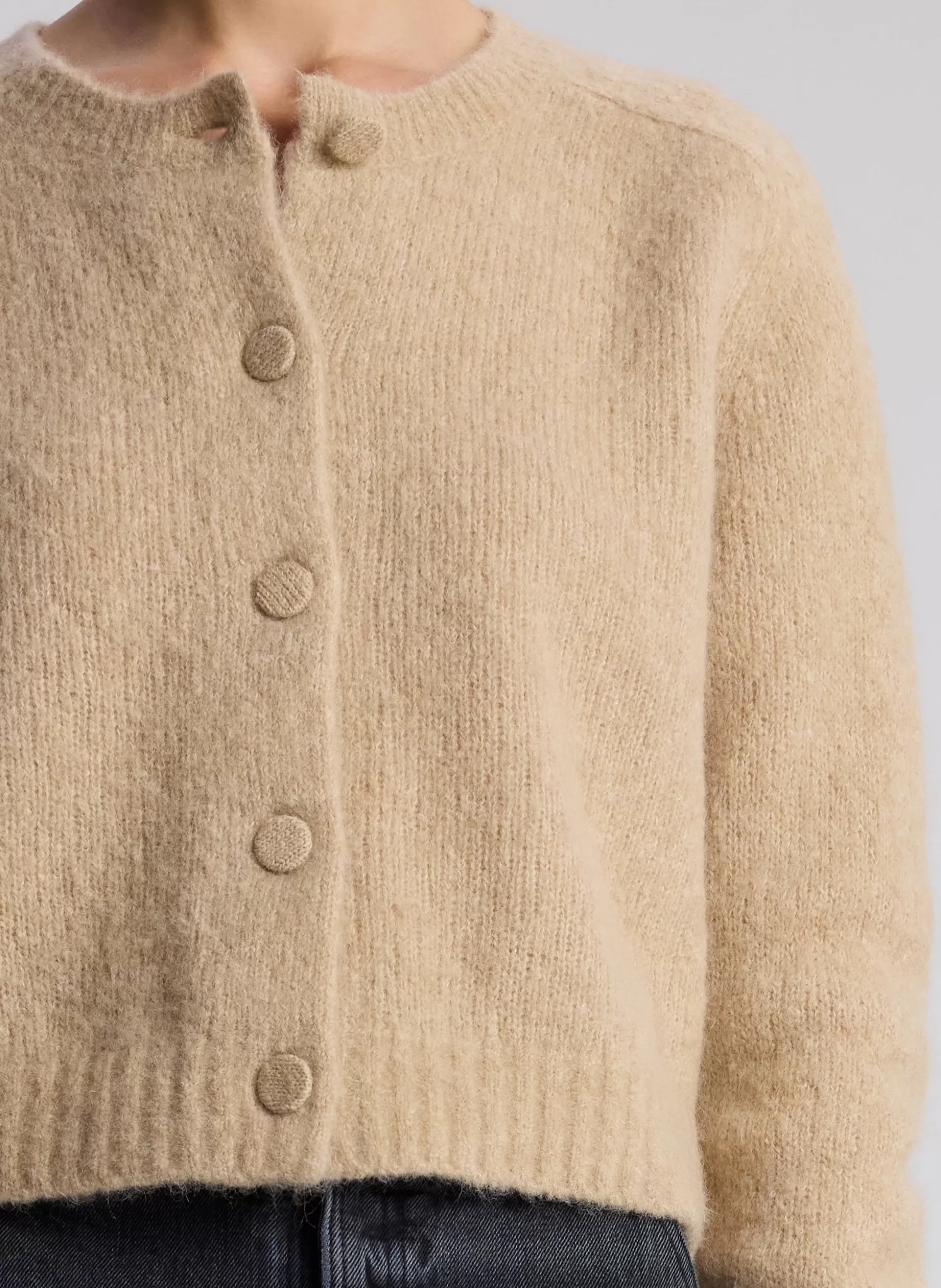 Tops | Sweaters>A.L.C. Lainie Alpaca Cardigan Dark Taupe