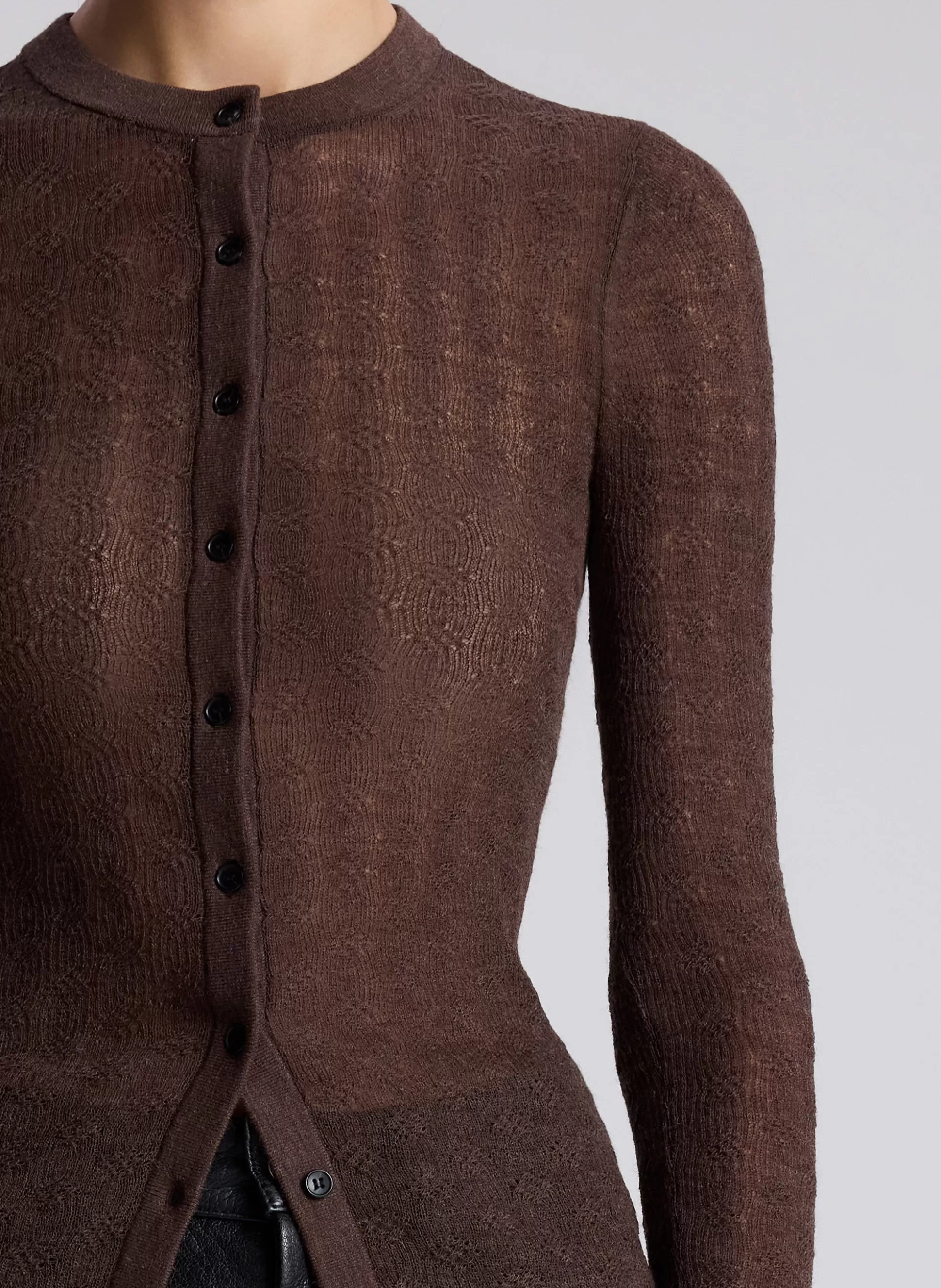 Tops | Sweaters>A.L.C. Marley Alpaca Cardigan Brown