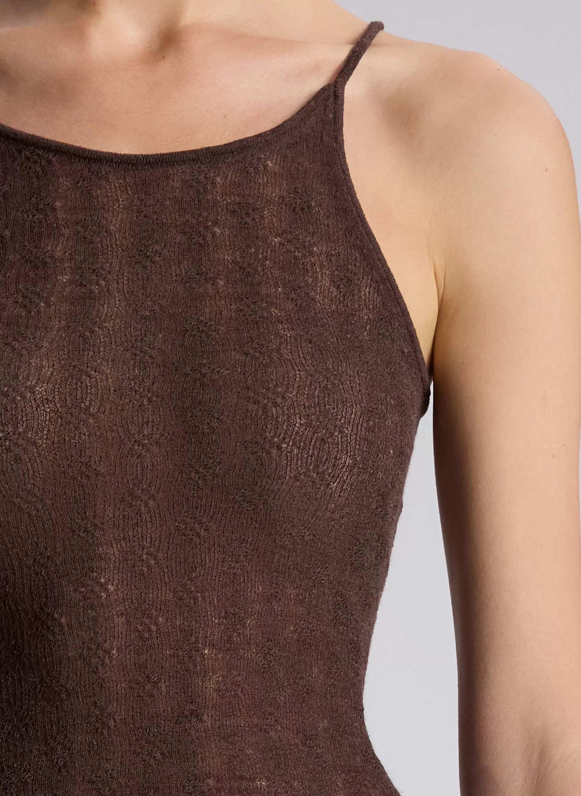 Tops | Knitwear>A.L.C. Morgan Alpaca Knit Top Brown
