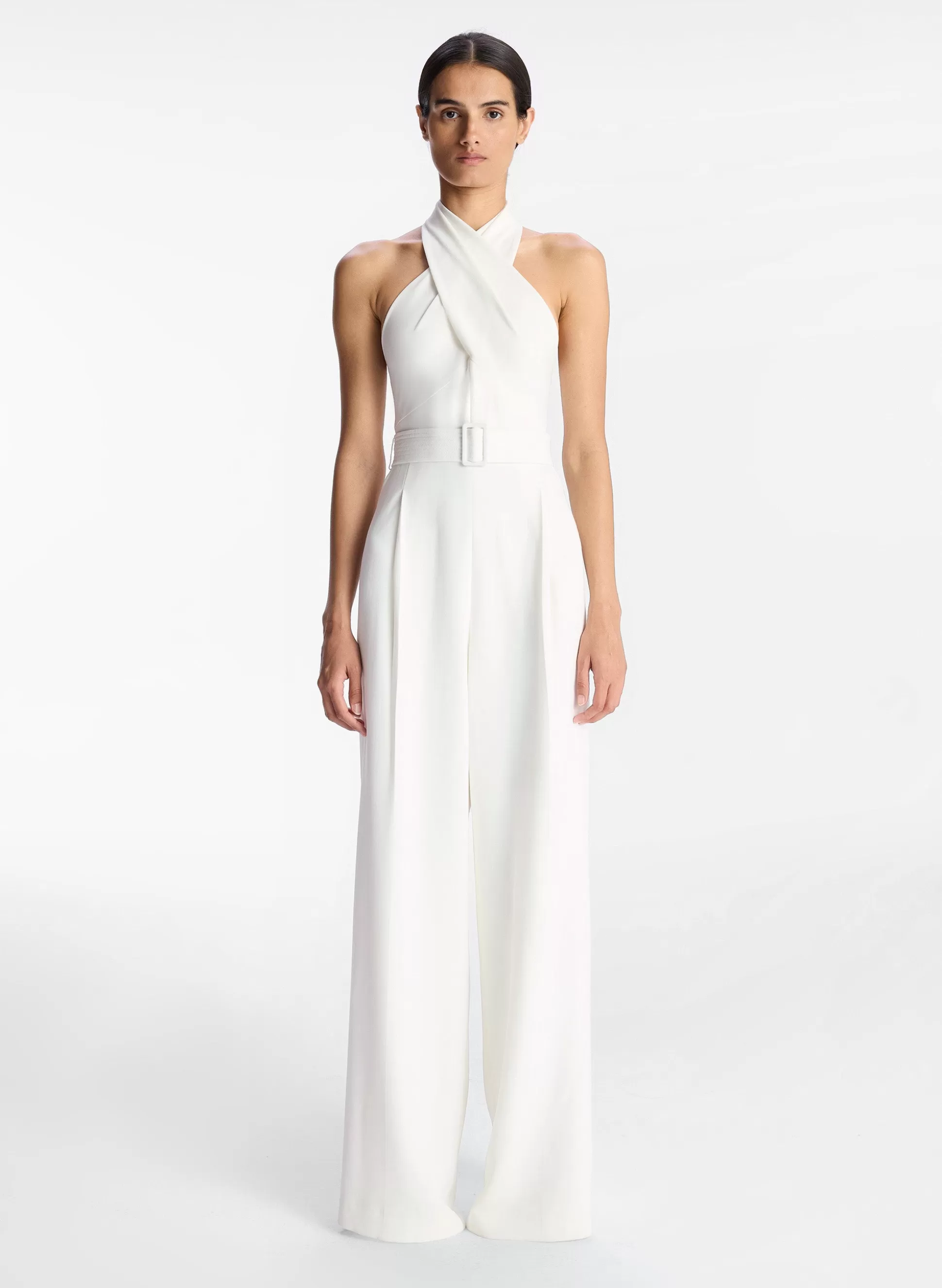 Bottoms | Jumpsuits>A.L.C. Murphy Wide-Leg Jumpsuit White