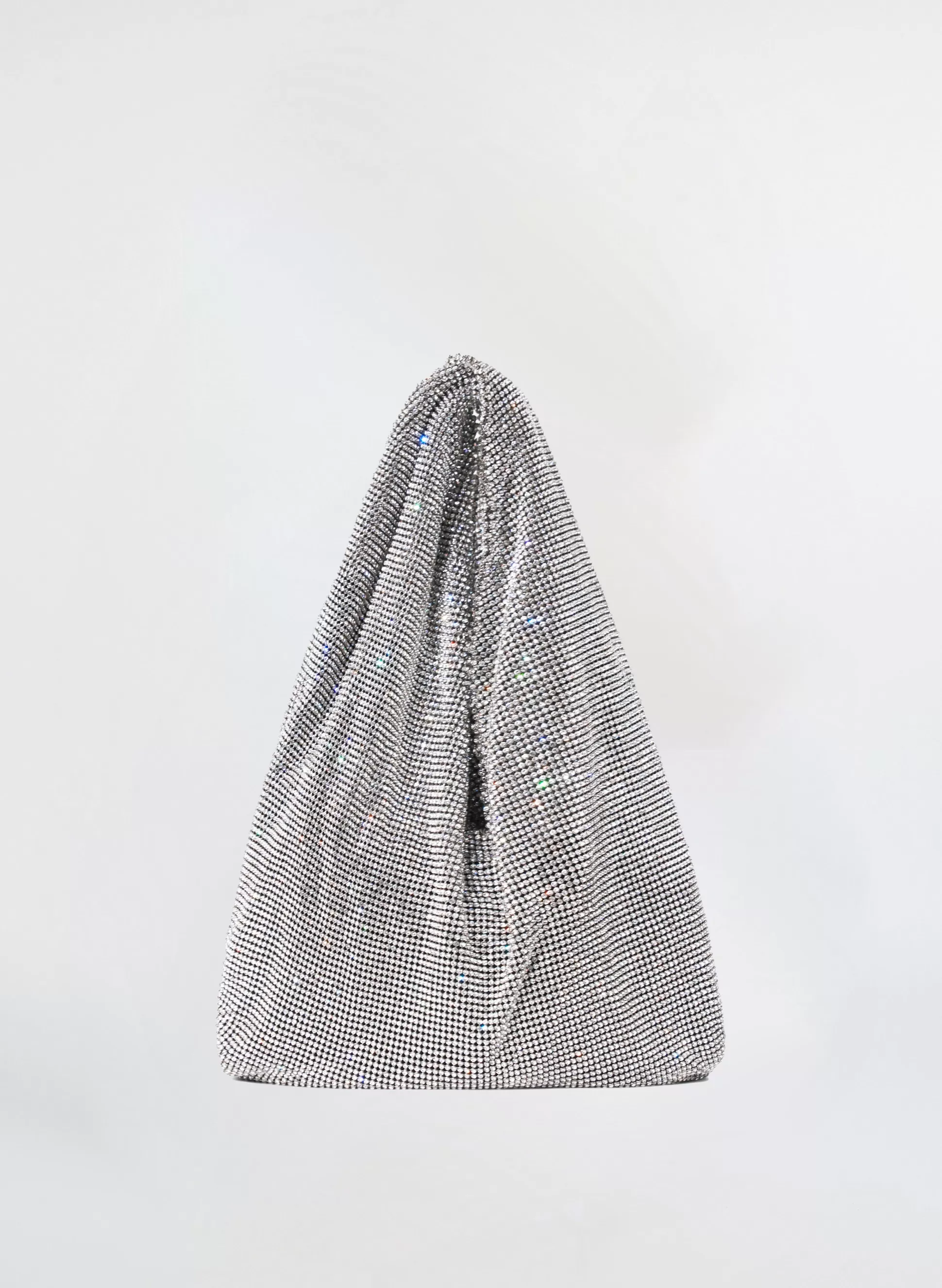 Accessories | Handbags>A.L.C. Paige Rhinestone Chain Mesh Bag Silver