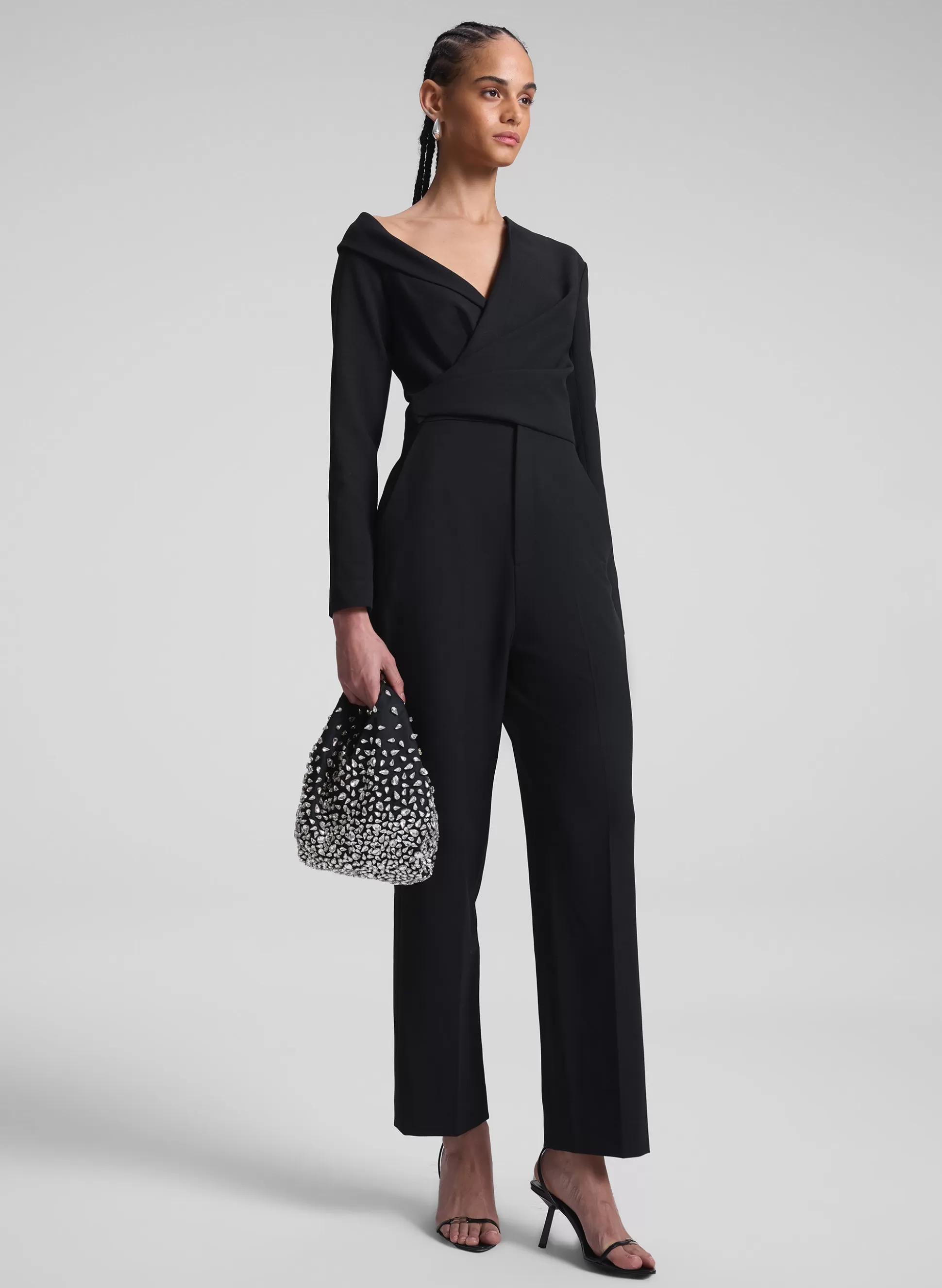 Jumpsuits | Bottoms>A.L.C. Skyla Asymmetric Jumpsuit Black