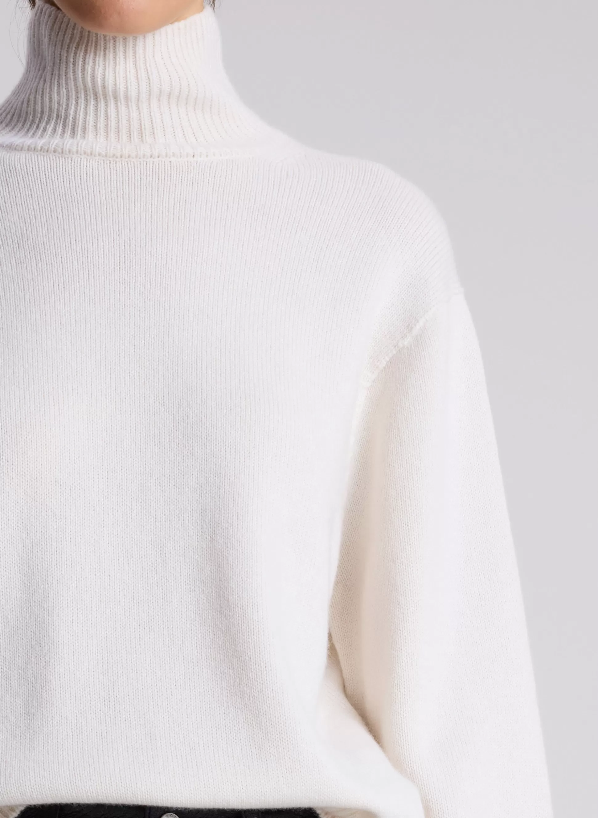 Tops | Sweaters>A.L.C. Teddy Cashmere Turtleneck Sweater Natural