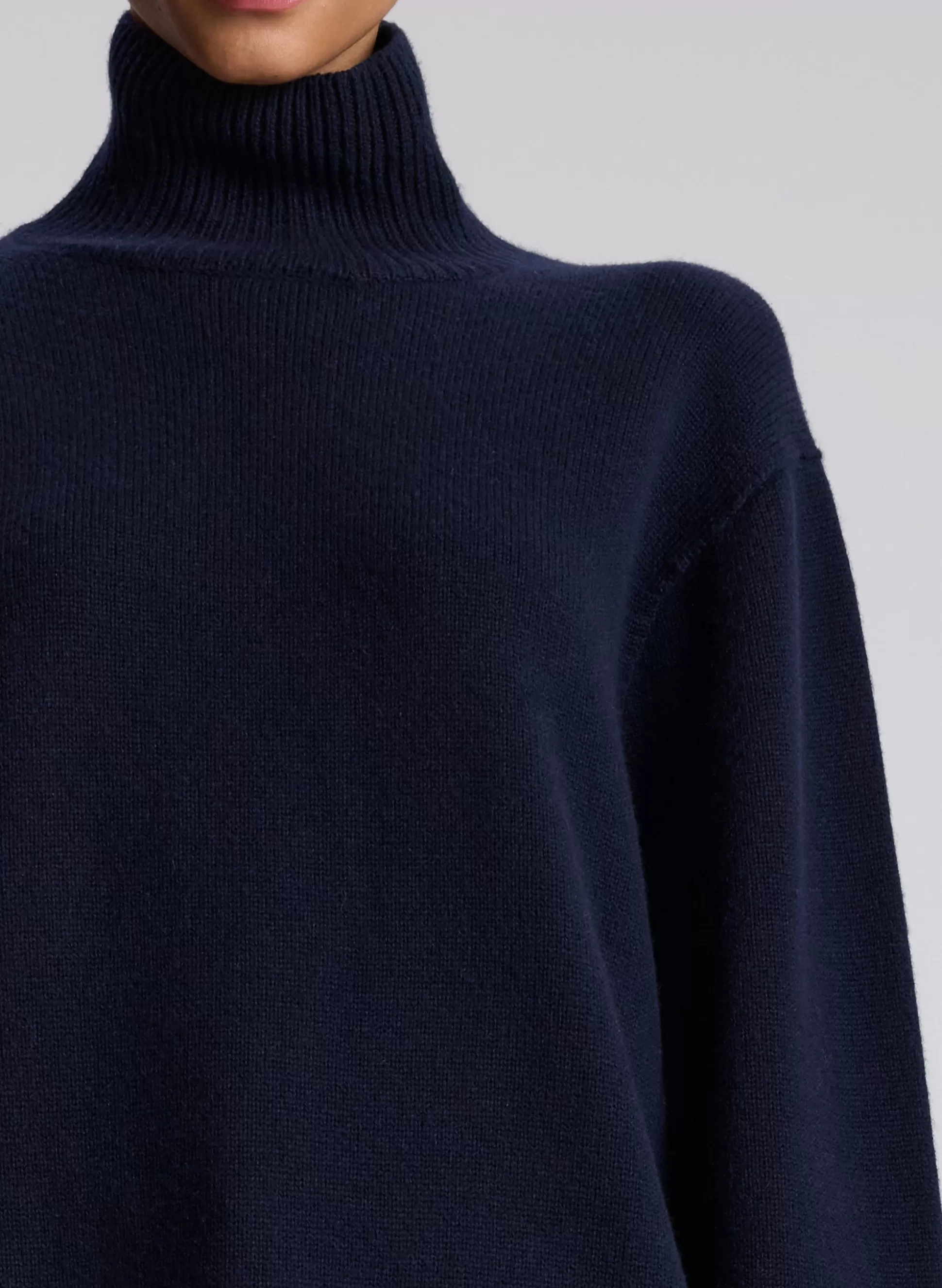 Tops | Sweaters>A.L.C. Teddy Cashmere Turtleneck Sweater Navy