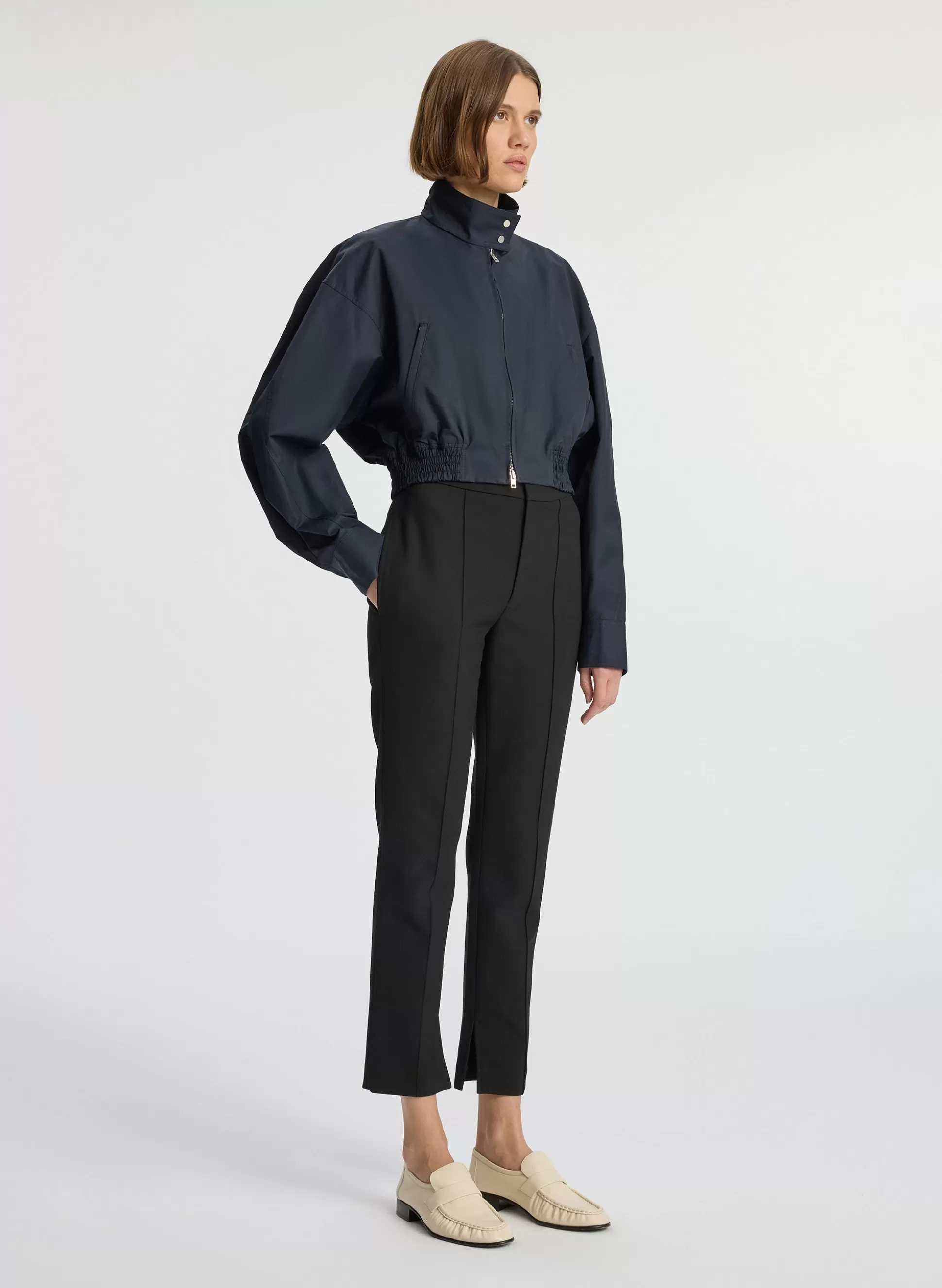 Bottoms>A.L.C. Trent Stretch Tailored Ankle Pant Black