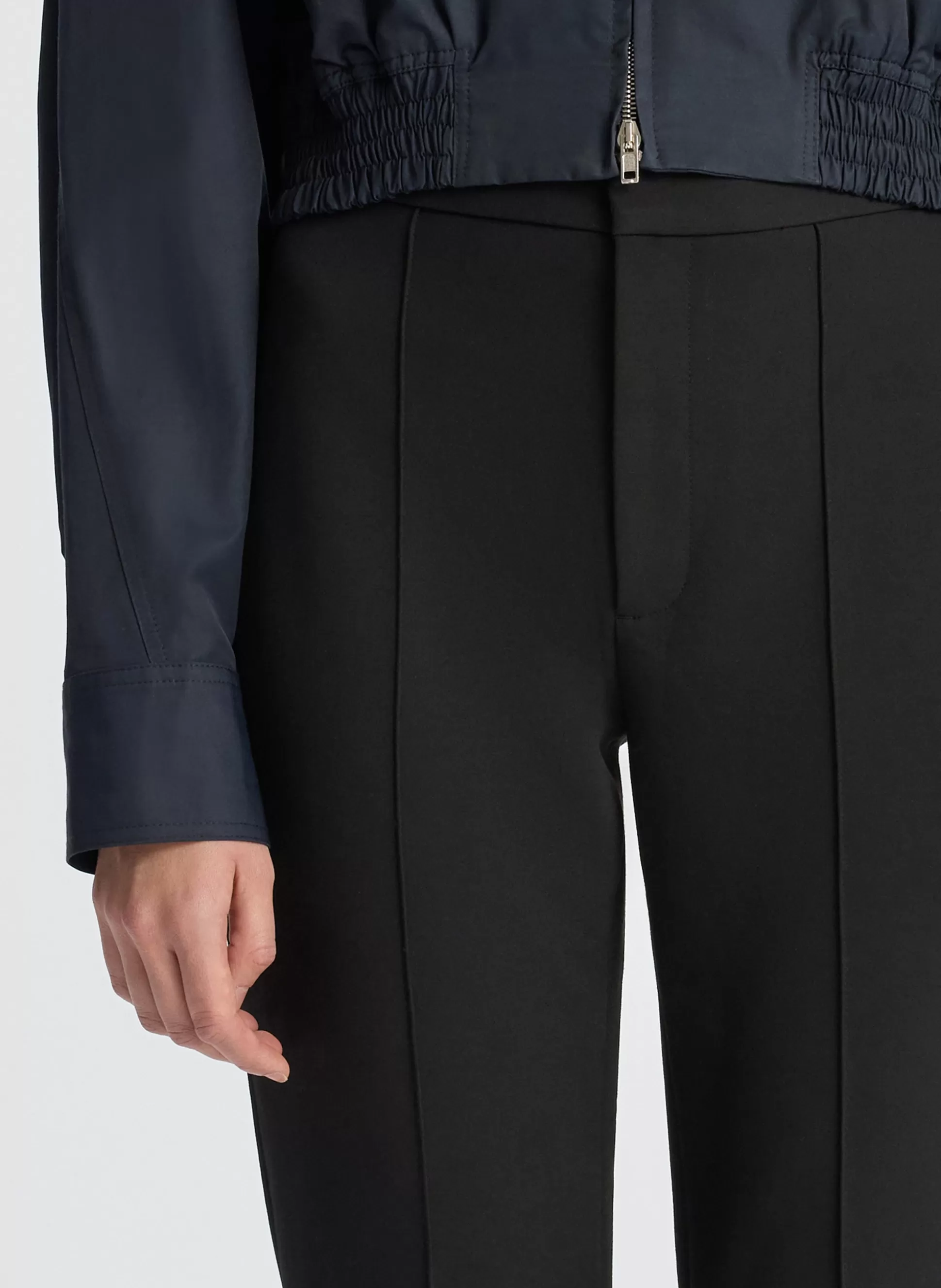 Bottoms>A.L.C. Trent Stretch Tailored Ankle Pant Black